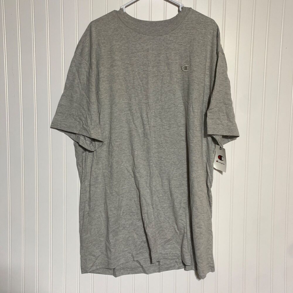 Champion Men's Classic Short Sleeve Jersey T-shirt Color: Light Grey Size: 2XT